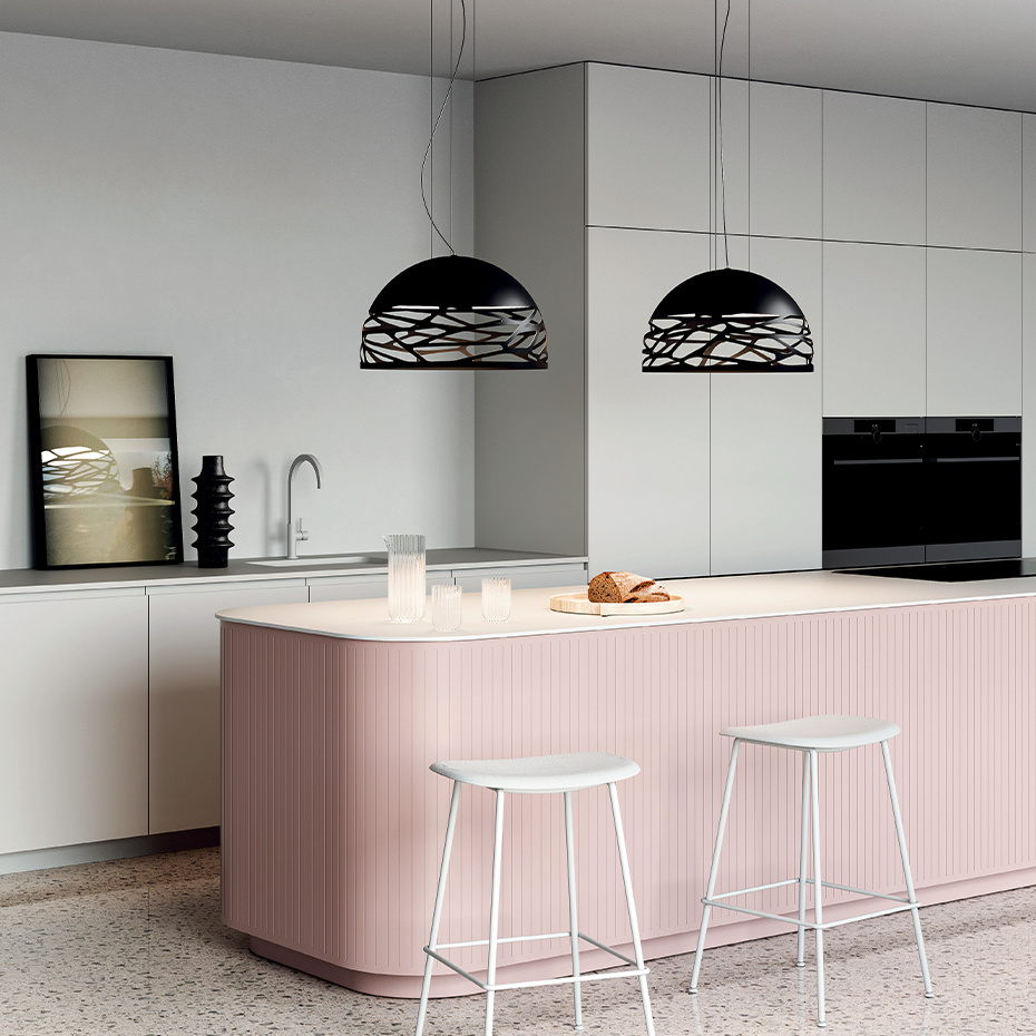 Kelly Dome Pendel Large Ø80cm Matt White