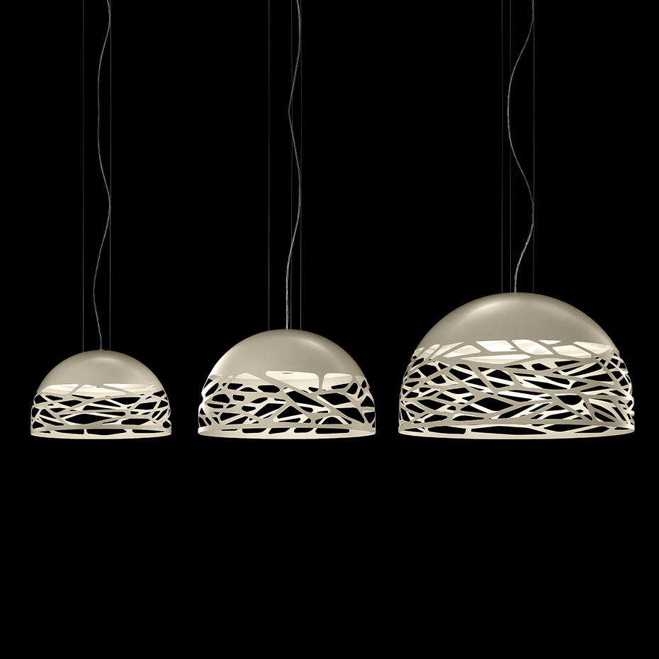 Kelly Dome Pendel Large Ø80cm Matt Champagne