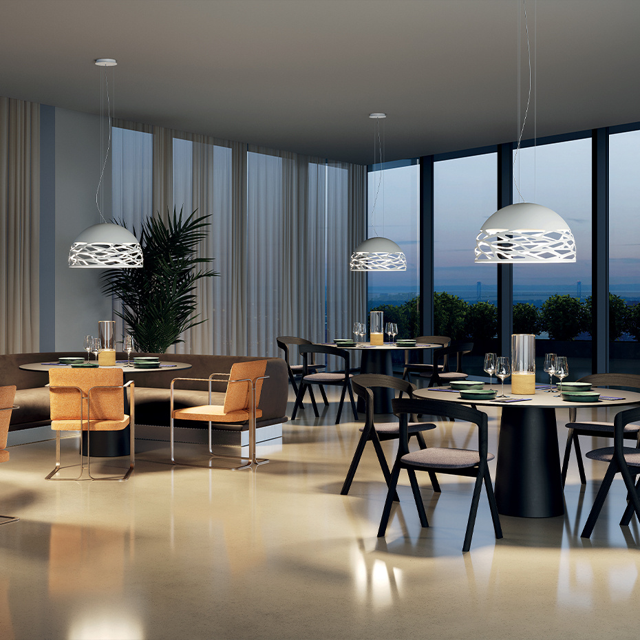 Kelly Dome Pendel Large Ø80cm Matt Champagne