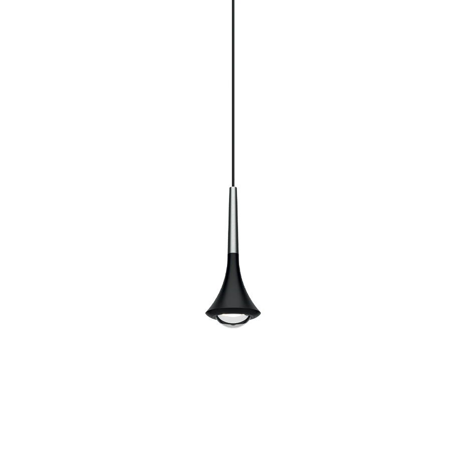 Rain Pendel Matt Black/Brushed Chrome