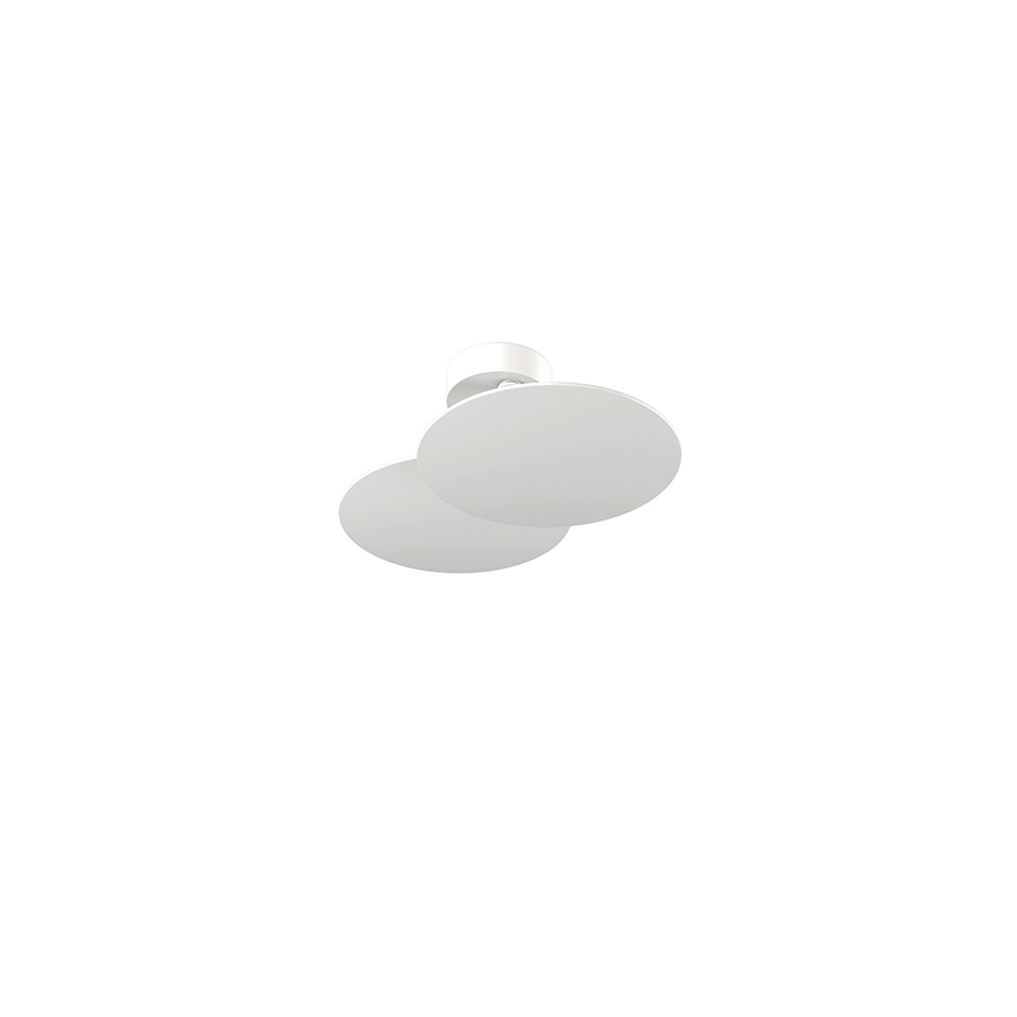 Puzzle Round Taklampa/Vägglampa Double Matt White