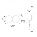 Puzzle Round Taklampa/Vägglampa Double Coppery Bronze Puzzle Round Taklampa/Vägglampa Double Coppery Bronze