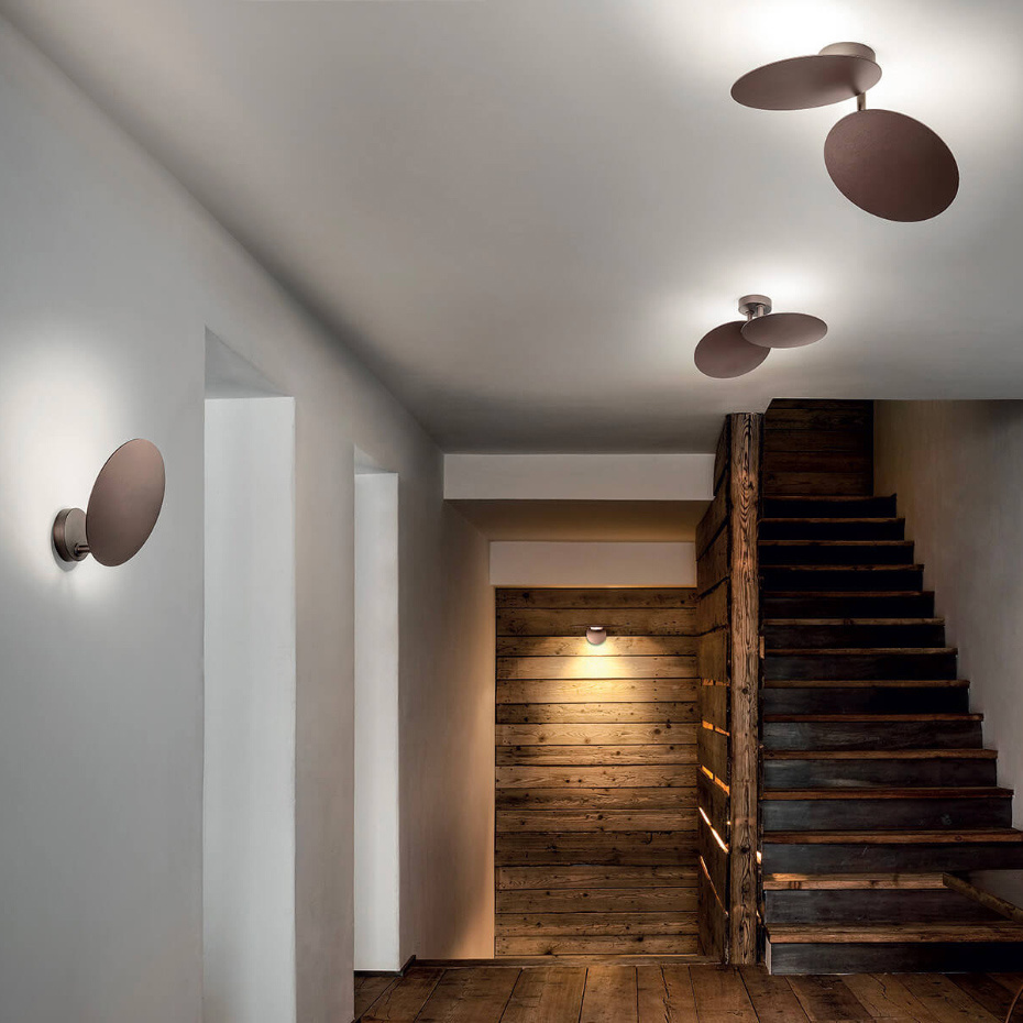 Puzzle Round Taklampa/Vägglampa Double Coppery Bronze