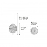 Jefferson Pendel Small Crystal/Black Chrome Jefferson Pendel Small Crystal/Black Chrome