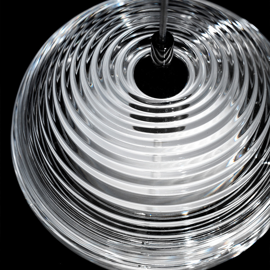 Jefferson Pendel Small Crystal/Black Chrome