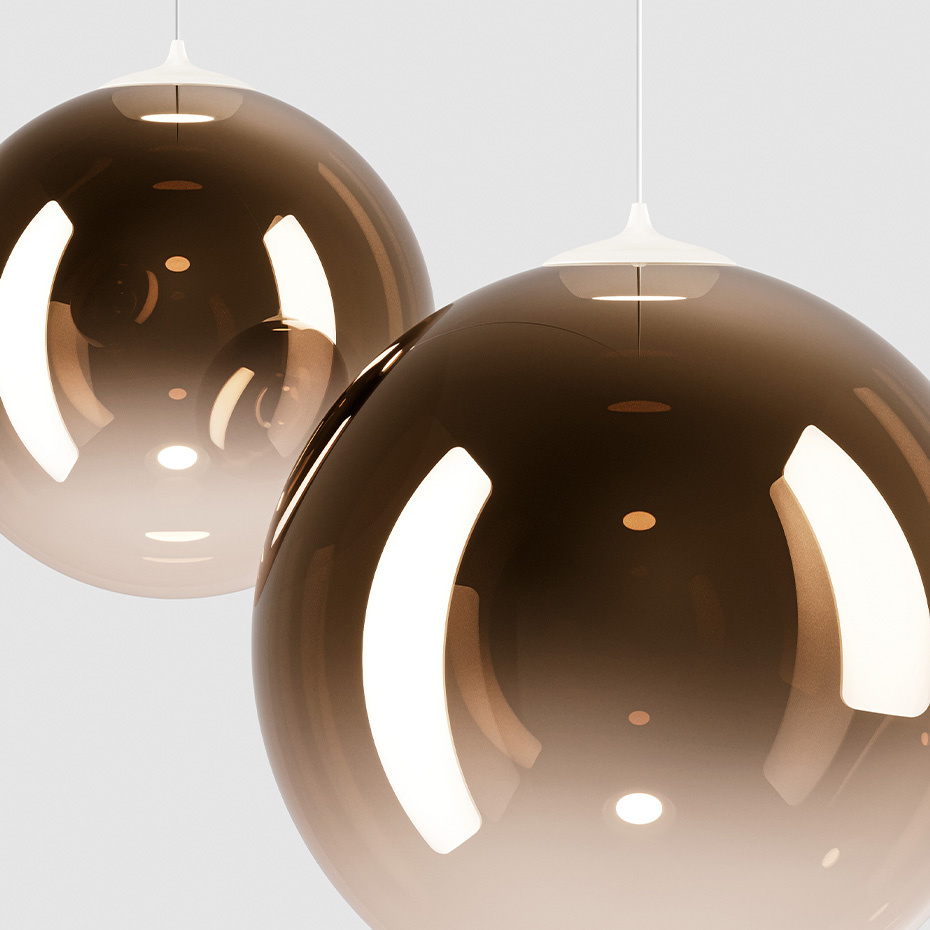 Random Solo Pendel Ø14cm Glossy Bronze