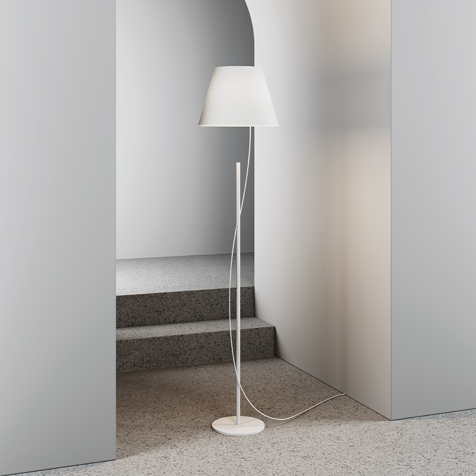 Hover Golvlampa Matt White