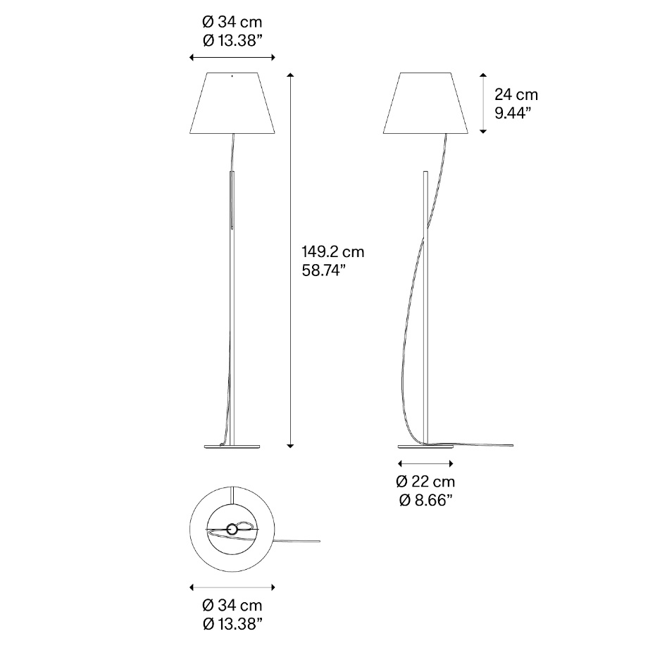 Hover Golvlampa Matt White