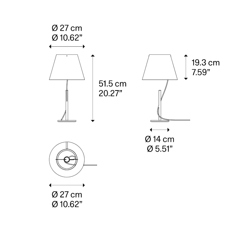 Hover Bordslampa Matt White