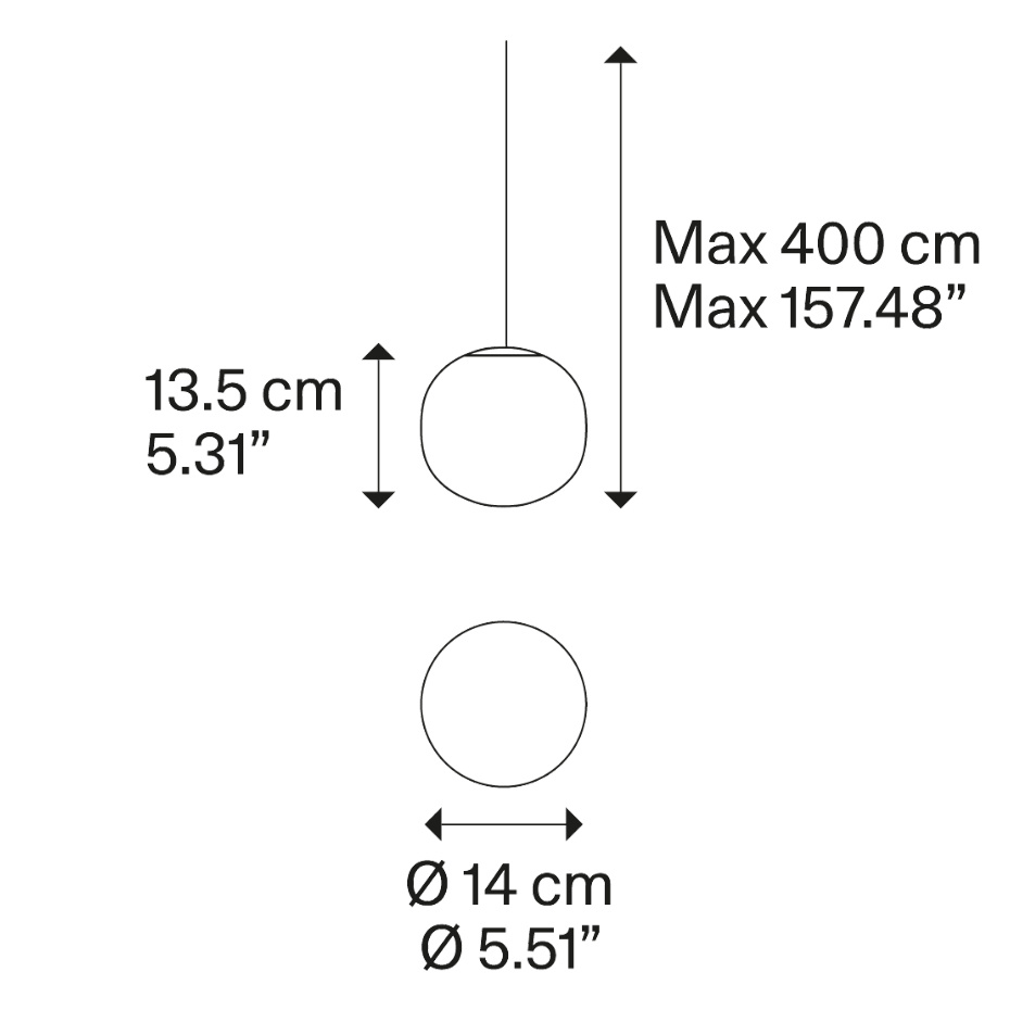 Volum Pendel Ø14cm Glossy White