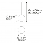 Volum Pendel Ø14cm Glossy White Volum Pendel Ø14cm Glossy White