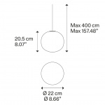 Volum Pendel Ø22cm Glossy White Volum Pendel Ø22cm Glossy White