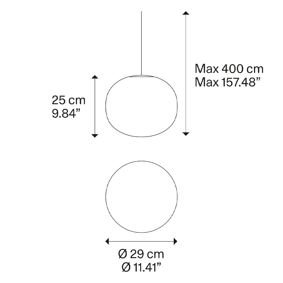 Volum Pendel Ø29cm Glossy White