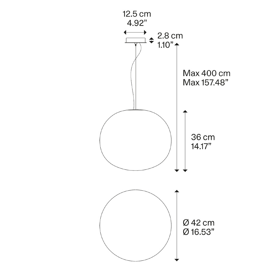 Volum Pendel Ø42cm Glossy White