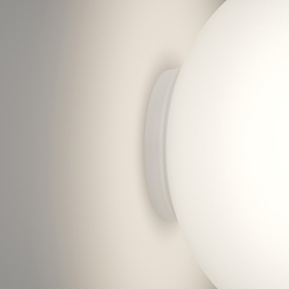 Volum Mirror Tak/Vägg Ø29cm Glossy White Spegelmontering IP54