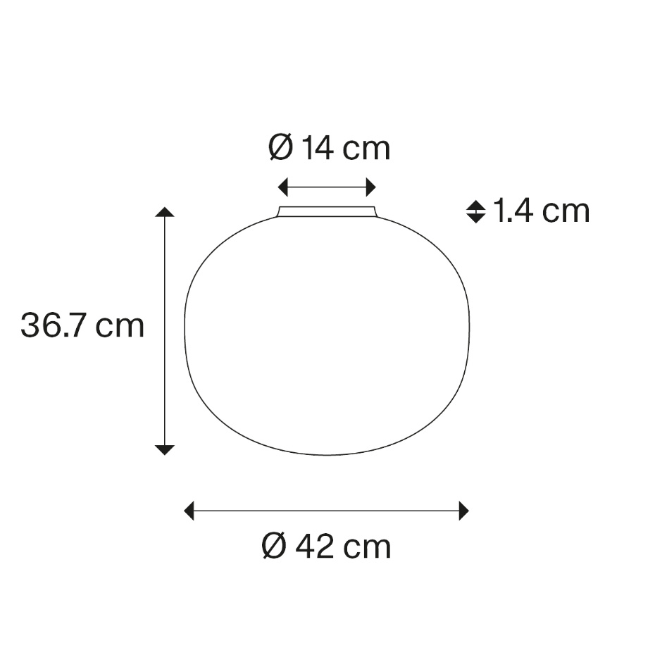 Volum Tak/Vägg Ø42cm Glossy White IP54