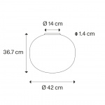 Volum Tak/Vägg Ø42cm Glossy White IP54 Volum Tak/Vägg Ø42cm Glossy White IP54