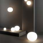 Volum Bordslampa Ø14cm Glossy White Med Dimmer Volum Bordslampa Ø14cm Glossy White Med Dimmer