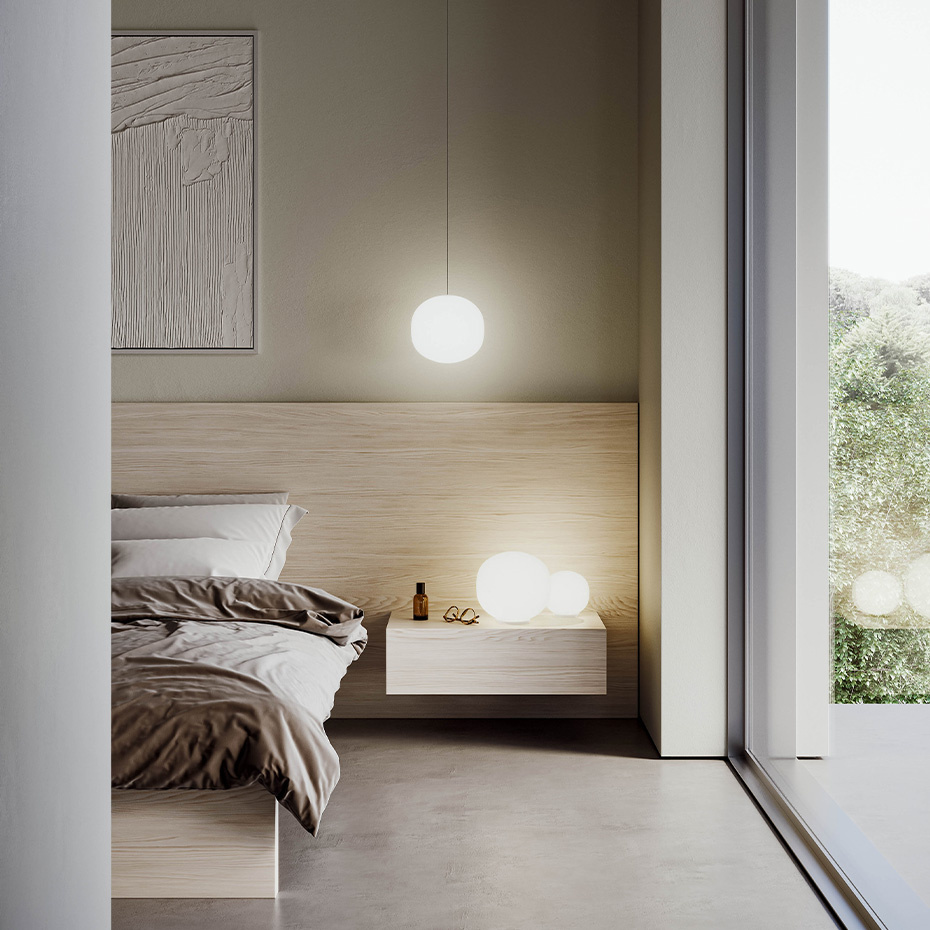 Volum Bordslampa Ø22cm Glossy White Med Dimmer