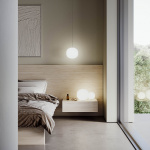 Volum Bordslampa Ø29cm Glossy White Med Dimmer Volum Bordslampa Ø29cm Glossy White Med Dimmer