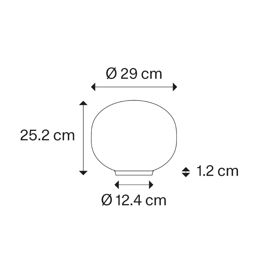 Volum Bordslampa Ø29cm Glossy White Med Dimmer