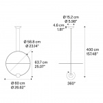 Elara Pendel Medium Matt Black/Glossy Black Elara Pendel Medium Matt Black/Glossy Black