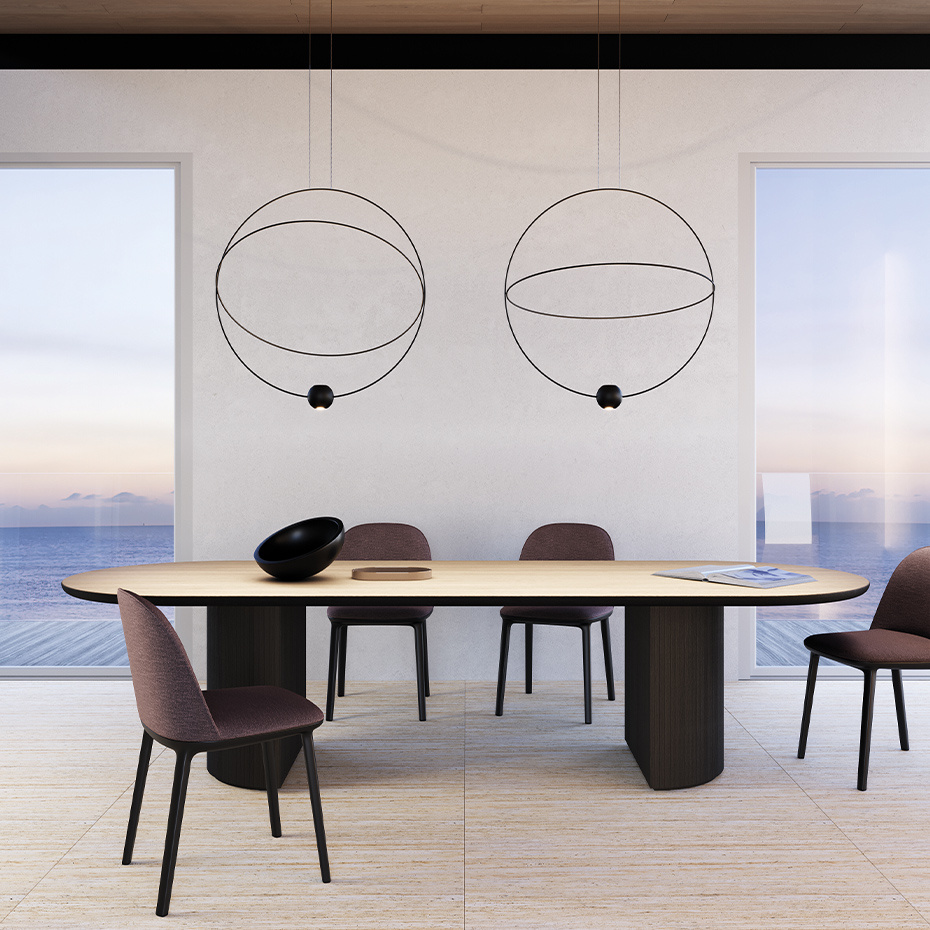 Elara Pendel Medium Matt Gold/Glossy Gold