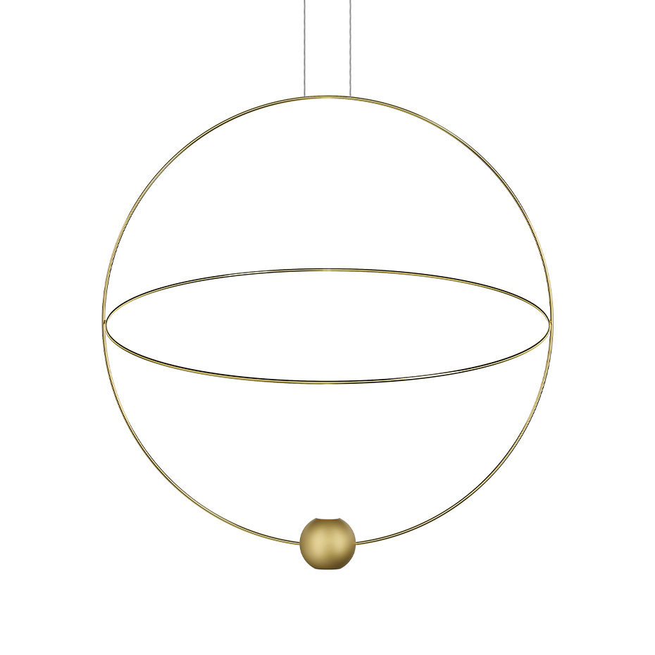 Elara Pendel Large Matt Gold/Glossy Gold