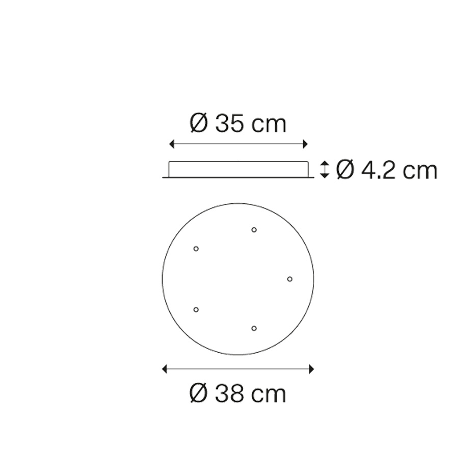 Round Cluster System 05 Takkåpa Ø38cm Matt White