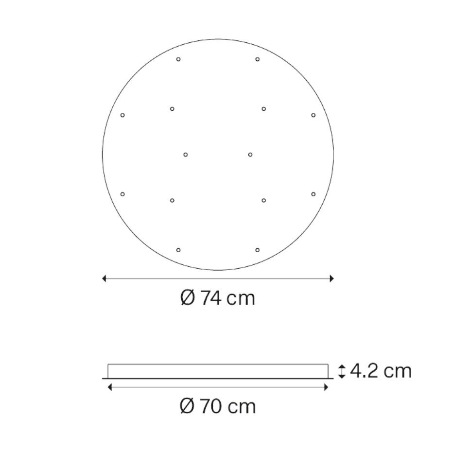 Round Cluster System 14 Takkåpa Ø74cm Matt Black