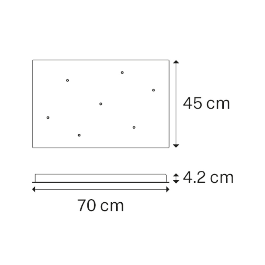 Rectangular Cluster System 07 Takkåpa 70x45cm Matt Black