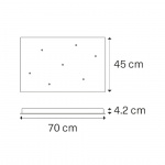 Rectangular Cluster System 07 Takkåpa 70x45cm Matt Black Rectangular Cluster System 07 Takkåpa 70x45cm Matt Black
