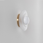 Pillow Taklampa/Vägglampa Small Brushed Brass/Clear/Celadon Pillow Taklampa/Vägglampa Small Brushed Brass/Clear/Celadon