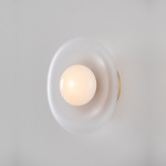 Pillow Taklampa/Vägglampa Small Brushed Brass/Clear/Light Beige Pillow Taklampa/Vägglampa Small Brushed Brass/Clear/Light Beige