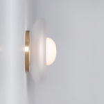 Pillow Taklampa/Vägglampa Small Brushed Brass/Clear/White Pillow Taklampa/Vägglampa Small Brushed Brass/Clear/White