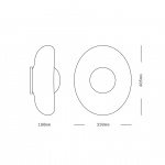 Pillow Taklampa/Vägglampa Large Brushed Brass/Smoke Gray/Light Beige Pillow Taklampa/Vägglampa Large Brushed Brass/Smoke Gray/Light Beige