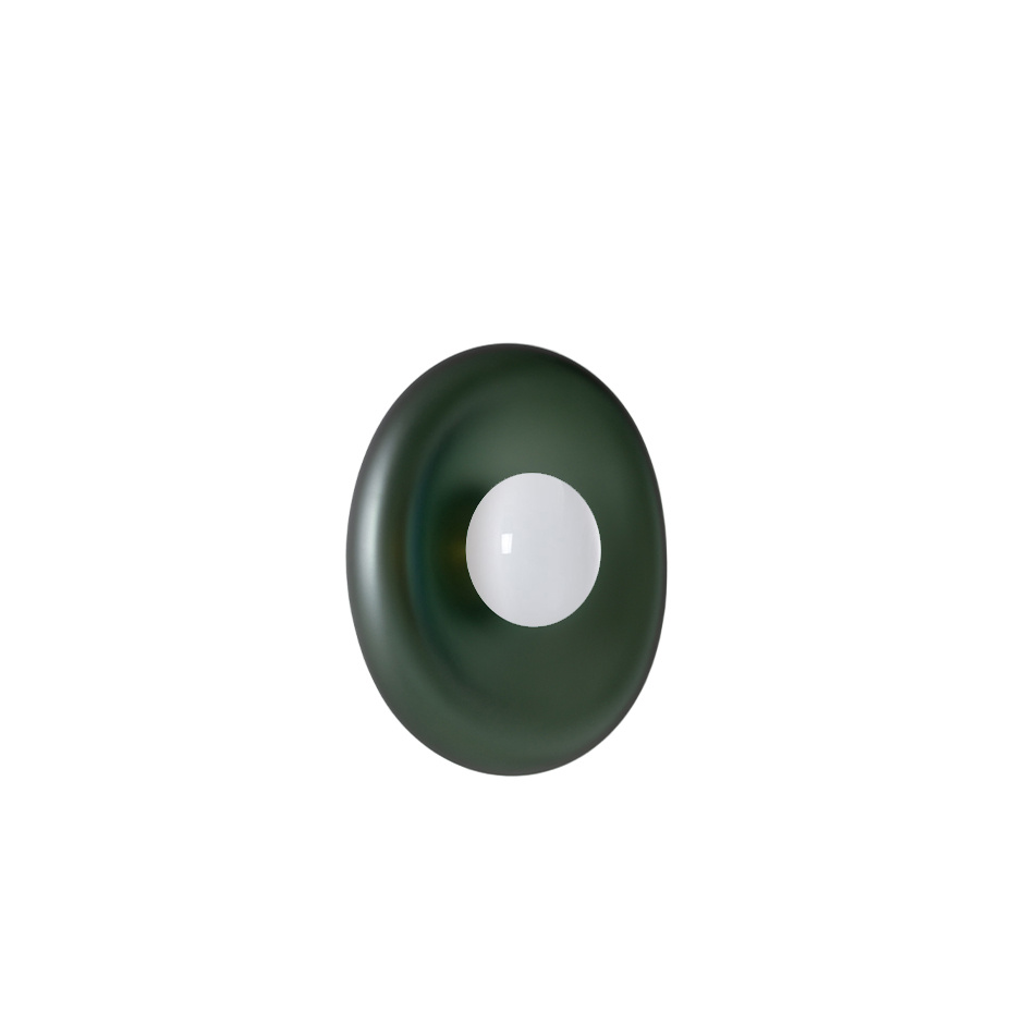 Pillow Taklampa/Vägglampa Large Brushed Brass/Smoke Gray/White