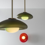 Pillow Pendel Small Brushed Brass/Clear/White Pillow Pendel Small Brushed Brass/Clear/White