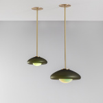 Pillow Pendel Small Brushed Brass/Smoke Gray/Celadon Pillow Pendel Small Brushed Brass/Smoke Gray/Celadon