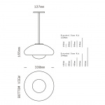 Pillow Pendel Large Brushed Brass/Clear/White Pillow Pendel Large Brushed Brass/Clear/White
