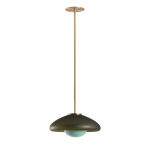 Pillow Pendel Large Brushed Brass/Smoke Gray/Celadon Pillow Pendel Large Brushed Brass/Smoke Gray/Celadon