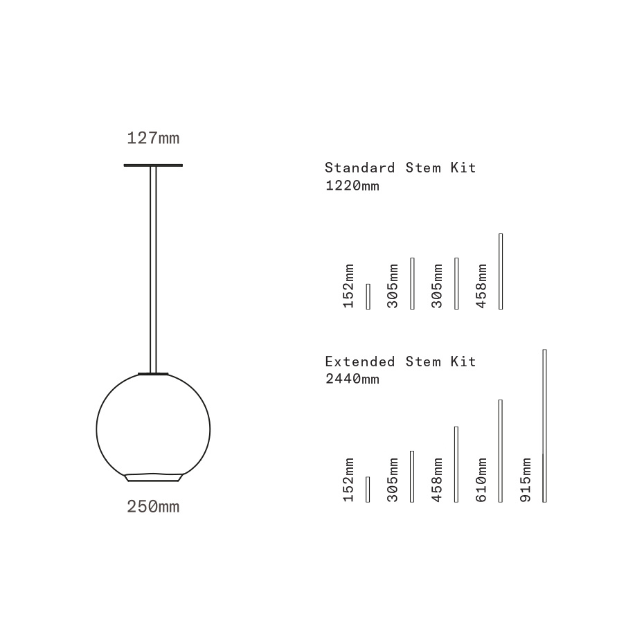 Float 1.0 Pendel 250mm Brushed Brass/Smoke