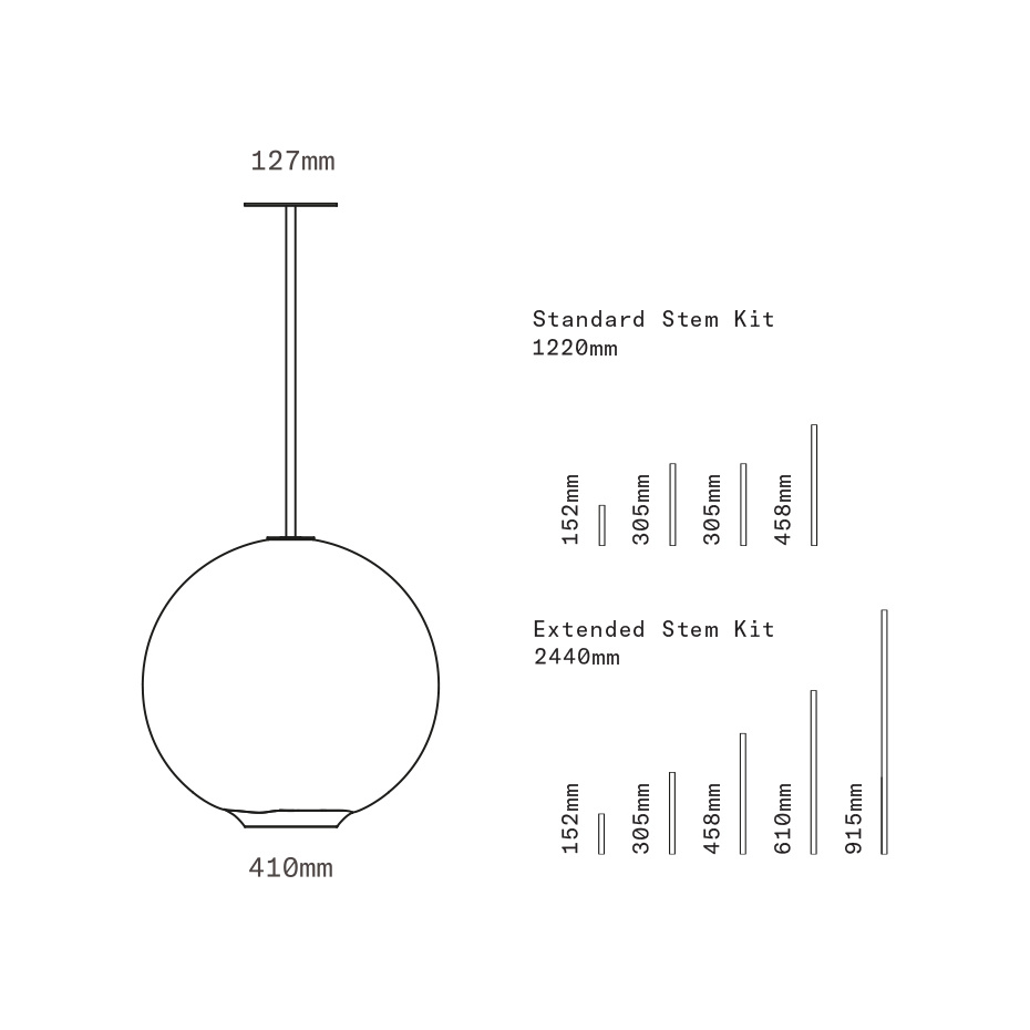 Float 1.0 Pendel 410mm Brushed Brass/Smoke