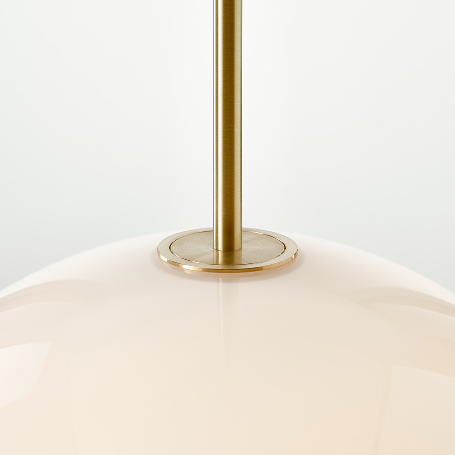 Float 1.0 Pendel 410mm Brushed Brass/White