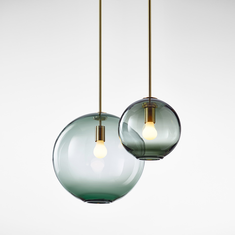 Float 1.0 Pendel 410mm Brushed Brass/White