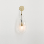 Hold 18 Vägglampa Brushed Brass/Clear Hold 18 Vägglampa Brushed Brass/Clear