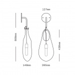 Hold 18 Vägglampa Brushed Brass/New Blue Hold 18 Vägglampa Brushed Brass/New Blue