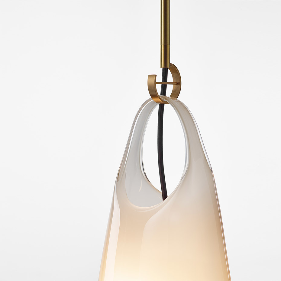 Hold 18 Pendel Brushed Brass/New Blue