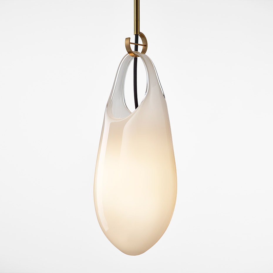 Hold 18 Pendel Brushed Brass/White