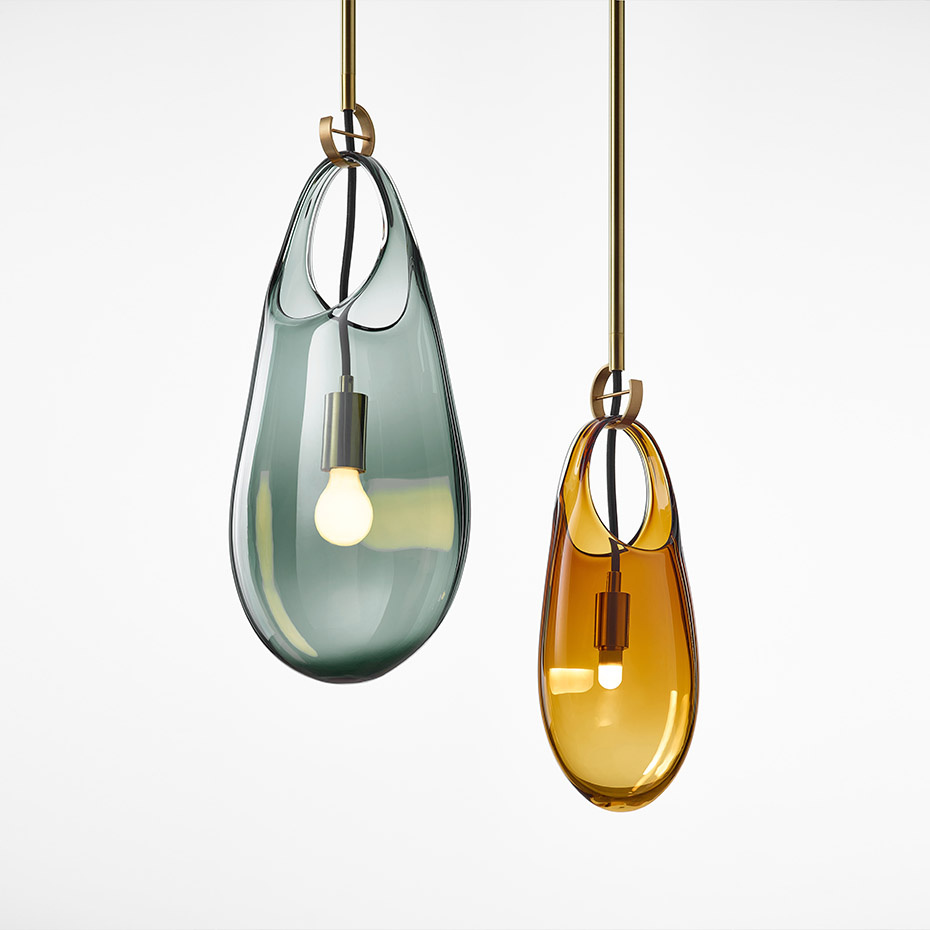 Hold 18 Pendel Brushed Brass/White